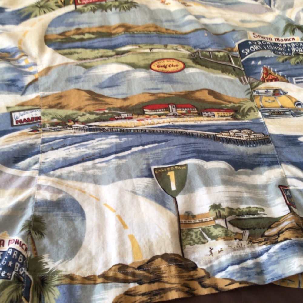 Liz Claiborne Lizwear Large So. Calif. Shirt Malibu, Santa Monica, Laguna Beach - Picture 6 of 12